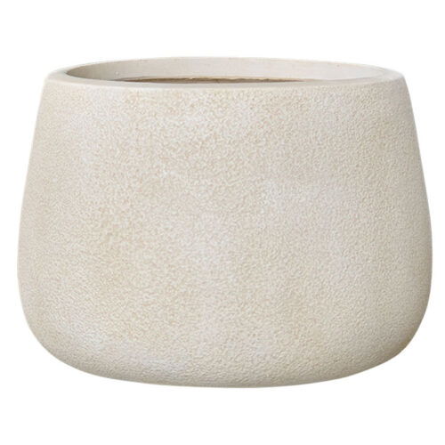 EMII plantenbak bloempot wit beige voor binnen en buiten 34cm breed