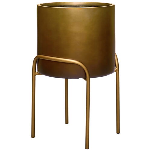 DUOO bloempot op poten in luxe goud design 62cm