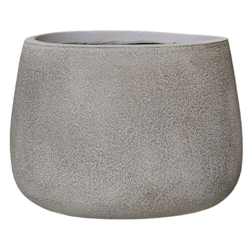 EMII plantenbak bloempot grijs beige voor binnen en buiten 34cm breed