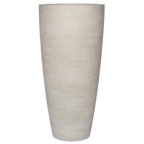 LENA grote bloempot vaas beige grijs voor binnen en buiten 100cm