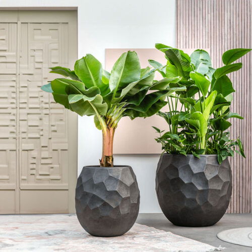 LUX XL design plantenbak bloempot groot antraciet zwart voor binnen 80cm breed