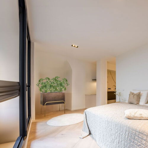 DUOO taupe bronzen plantenbak op poten divider 82cm breed