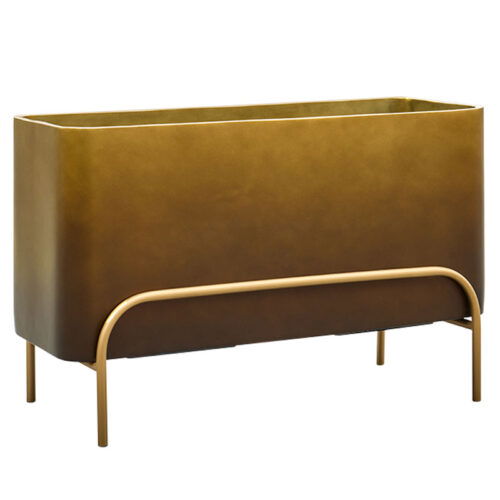 DUOO plantenbak op hoge poten in goud brons design 82cm breed