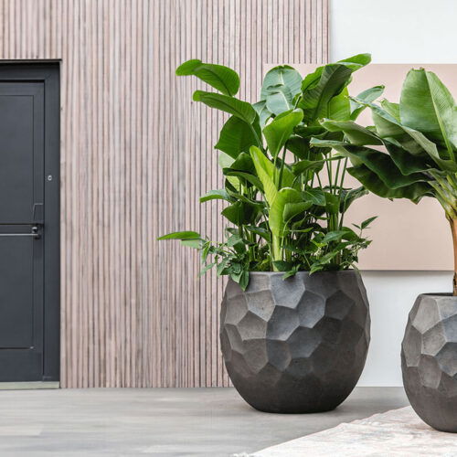 LUX XL design plantenbak bloempot groot antraciet zwart voor binnen 80cm breed