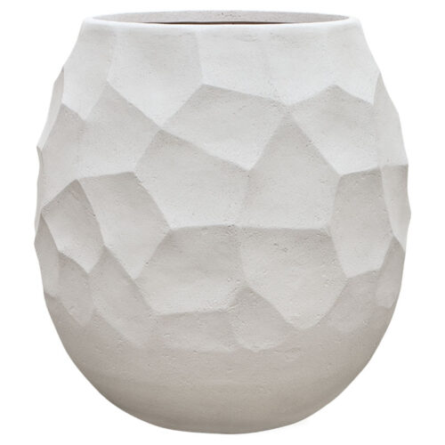 LUX grote design plantenbak bloempot wit voor binnen 64cm