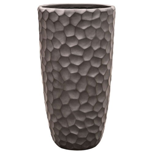 MELLA bruine bronzen hoge bloempot vaas 77cm voor binnen en buiten