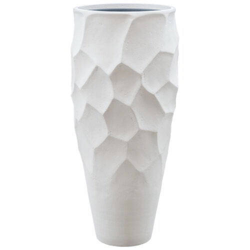 LUX hoge design bloempot vaas groot wit voor binnen 90cm