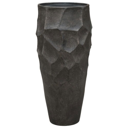 LUX hoge design bloempot vaas groot zwart antraciet voor binnen 90cm