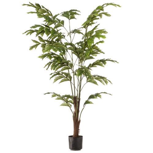 CARYOTA MITIS hoge kunstpalm kunstplant vissenstaartpalm 155cm met echt hout