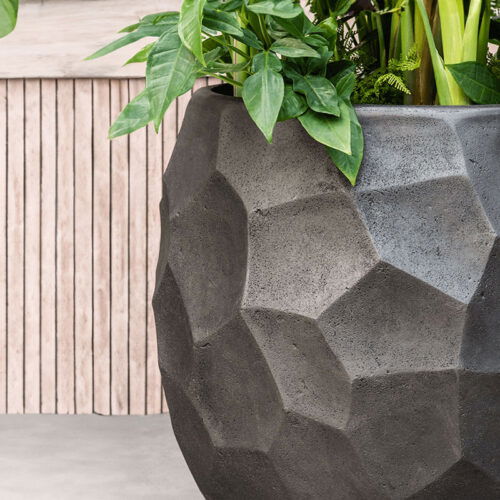 LUX XL design plantenbak bloempot groot antraciet zwart voor binnen 80cm breed