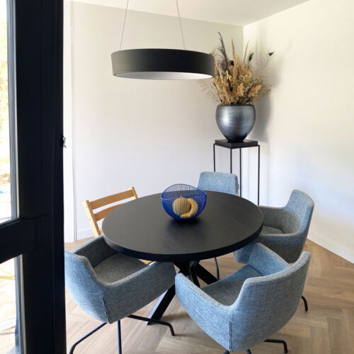 MAXIM grote design plantenbak plantenpot blauw 60cm breed