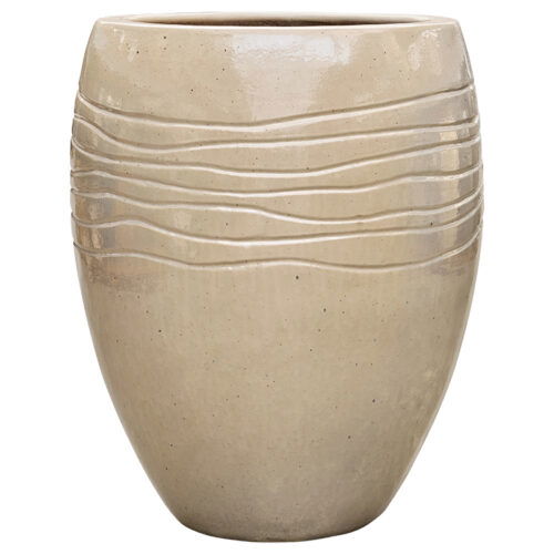 ADESS crème wit gouden plantenbak groot design voor buiten 80cm