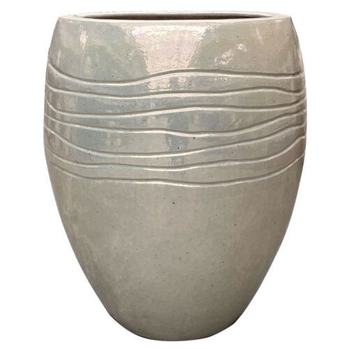 ADESS crème wit gouden plantenbak groot design voor buiten 80cm