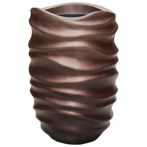 DUOO taupe brons design vaas voor binnen 62cm