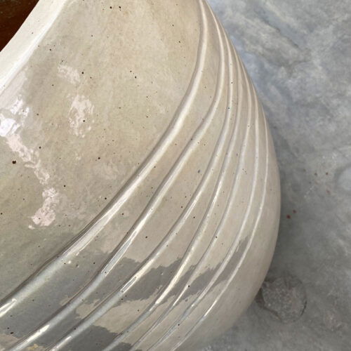 ADESS crème wit gouden plantenbak groot design voor buiten 80cm