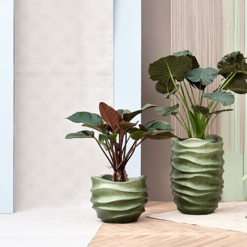 DUOO hoge vaas plantenpot groen groot design 88cm