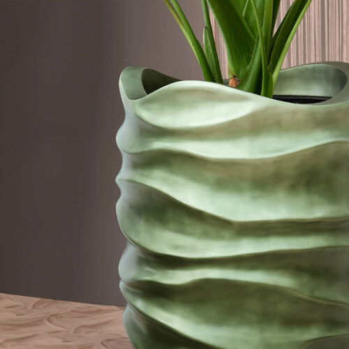DUOO hoge vaas plantenpot groen groot design 88cm
