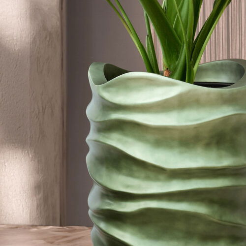 DUOO hoge vaas plantenpot groen groot design 88cm