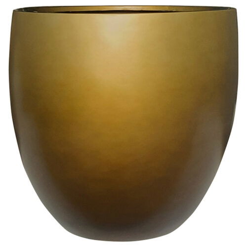 DUOO grote design bloempot goud brons voor binnen 54cm breed