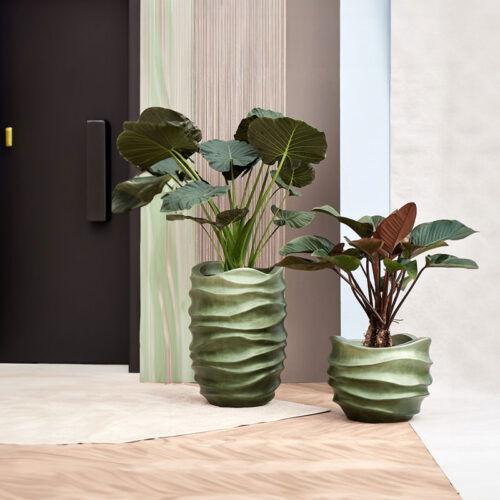 DUOO hoge vaas plantenpot groen groot design 88cm