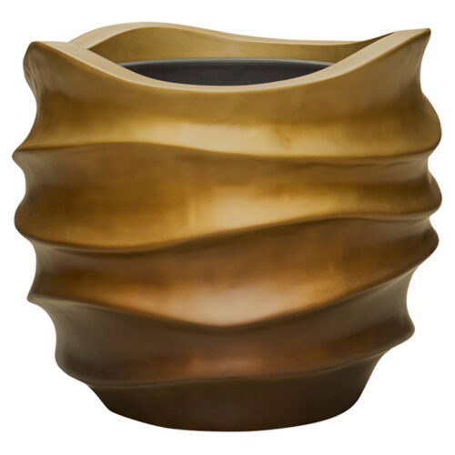 DUOO design vaas bloempot honing brons 42cm breed