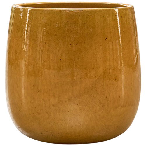 LIANN grote bloempot plantenbak oker geel 56cm breed