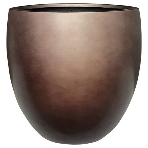 DUOO hoge design bloempot taupe brons voor binnen 70cm breed