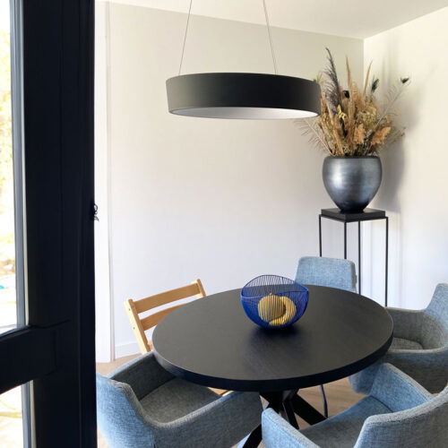MAXIM grote design plantenbak plantenpot blauw 60cm breed