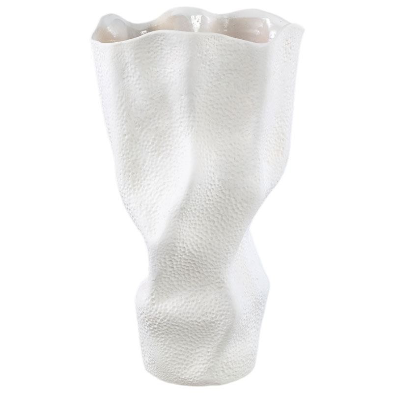 VERUM hoge design decoratie vaas wit keramiek aardewerk 46cm