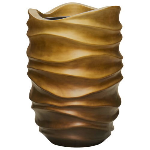 DUOO hoge vaas plantenpot goud brons groot design 88cm