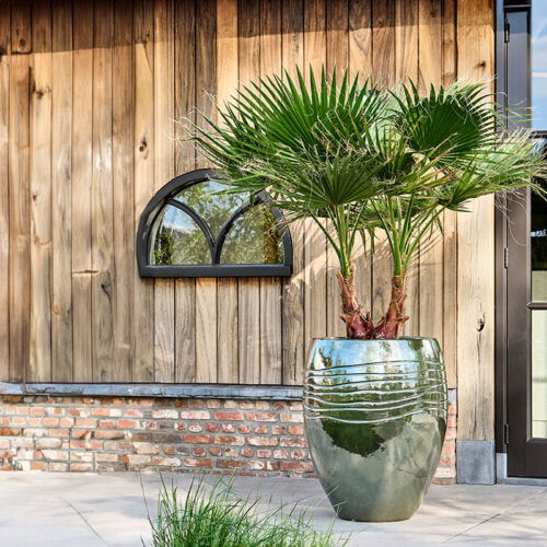 ADESS olijfgroene bloempot groot design voor buiten 67cm