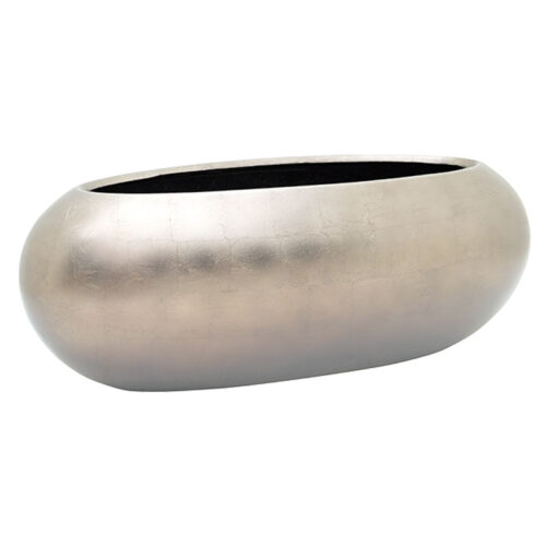 MAXIM ovale bloempot plantenbak champagne zilver 56cm breed