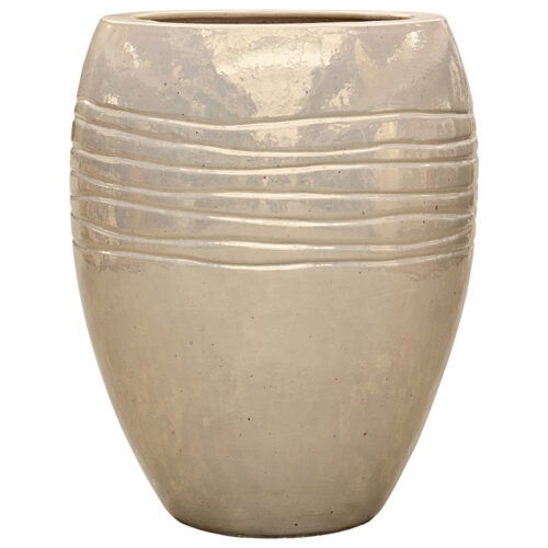 ADESS crème wit gouden bloempot groot design voor buiten 67cm