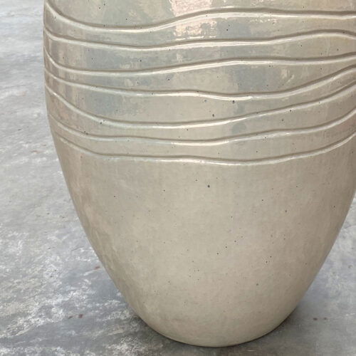 ADESS crème wit gouden plantenbak groot design voor buiten 80cm