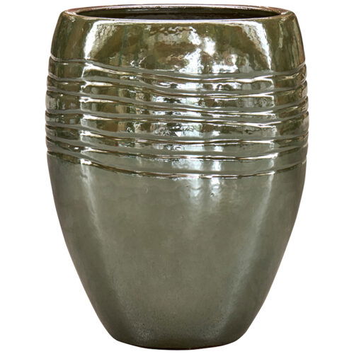 ADESS bloempot vaas olijfgroen design voor buiten 55cm