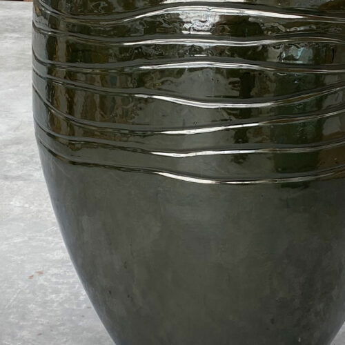 ADESS olijfgroene bloempot groot design voor buiten 67cm