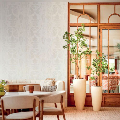 NICAA crème witte bloempot design vaas voor binnen 90cm