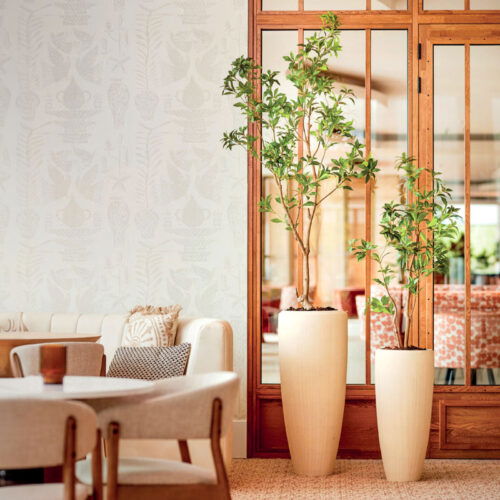 NICAA crème witte bloempot design vaas voor binnen 90cm