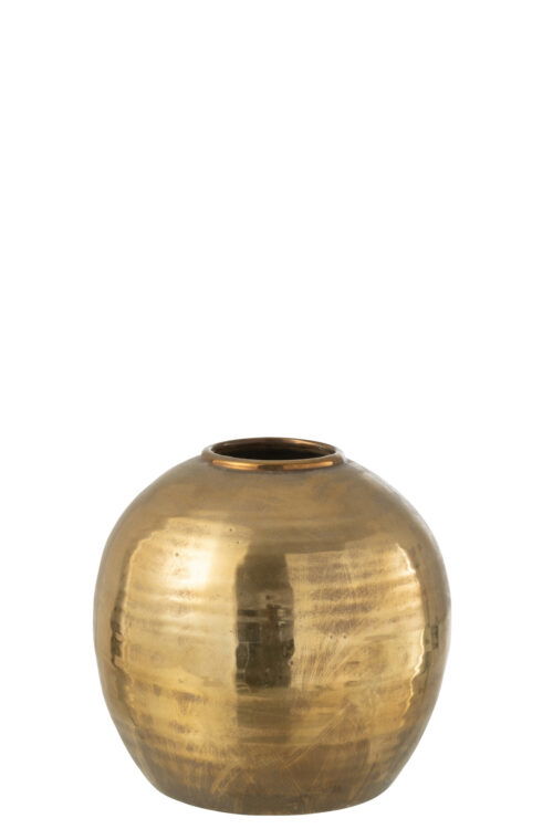ARYA vaas goud rond design keramiek 30cm breed