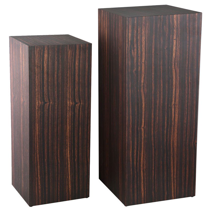 FLOREN houten zuilen sokkels plantentafels donkerbruin 75cm & 85cm