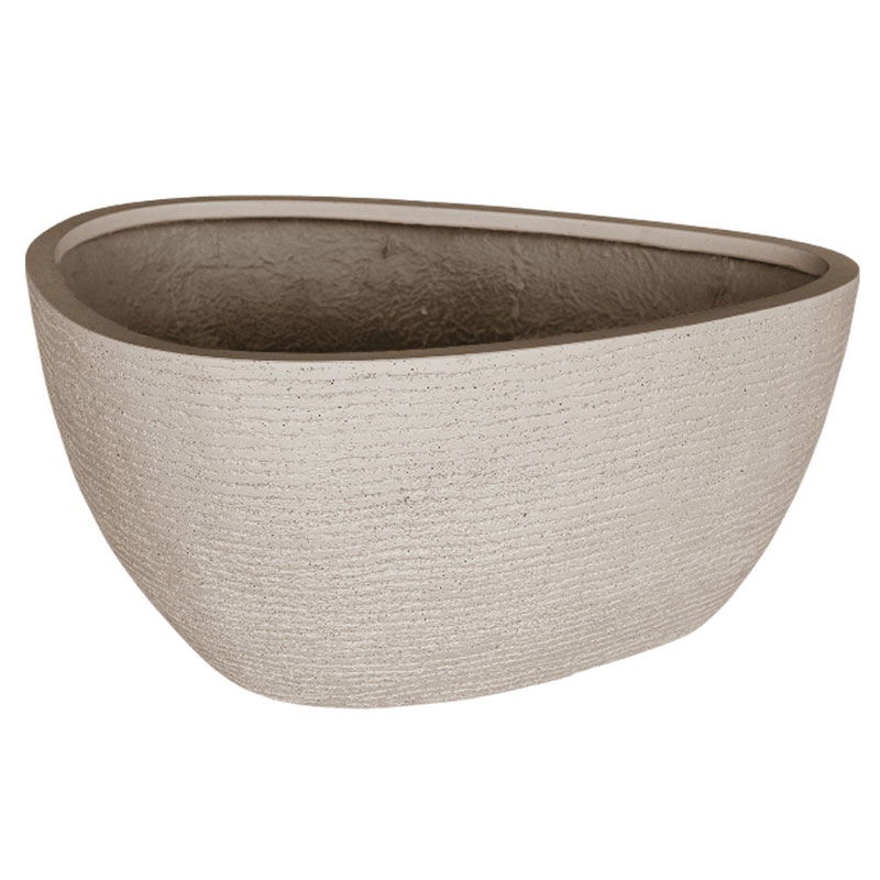 DOMI grote plantenbak bloembak voor buiten beige 67cm breed