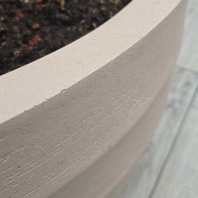 BORDO XL grote beige plantenbak bloempot groot design voor buiten 94cm breed