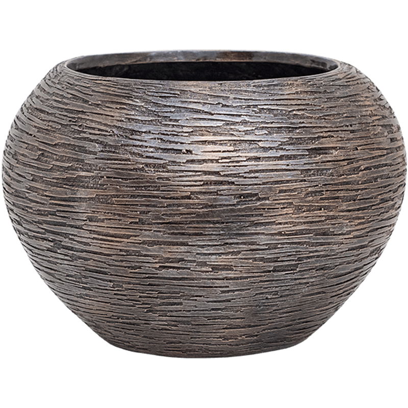 UNDA ronde tafel vaas bloempot design bowl brons 39cm breed
