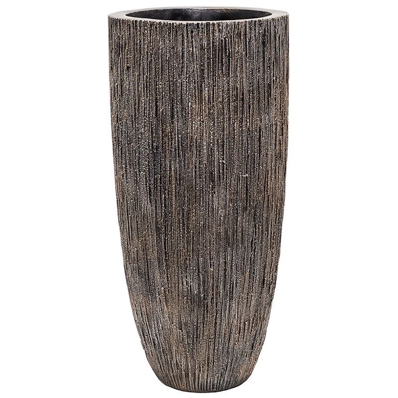 UNDA brons zwarte bloempot vaas voor binnen 70cm