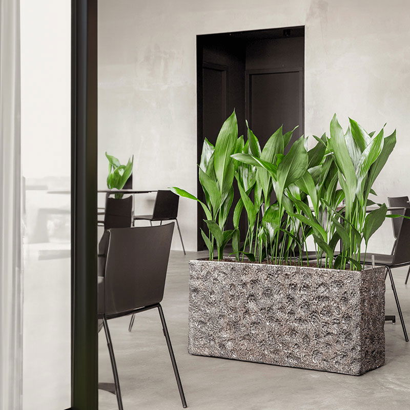 UNDA design divider plantenbak brons bruin metal 100cm lang