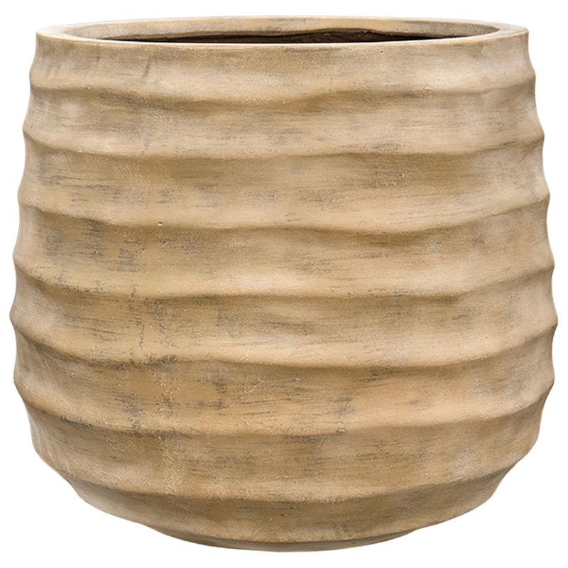 LIVAA plantenbak bloempot terra beige voor buiten 55cm breed