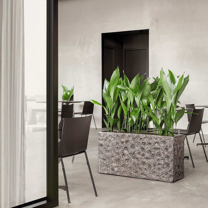 UNDA design divider plantenbak brons bruin metal 100cm lang