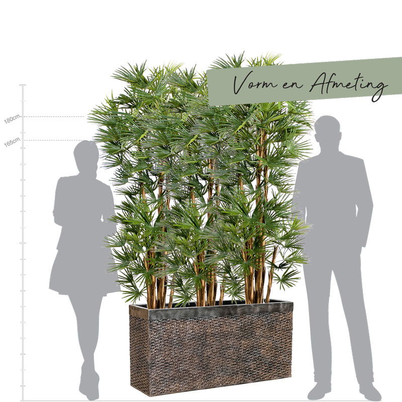 UNDA design divider plantenbak brons bruin metal 100cm lang