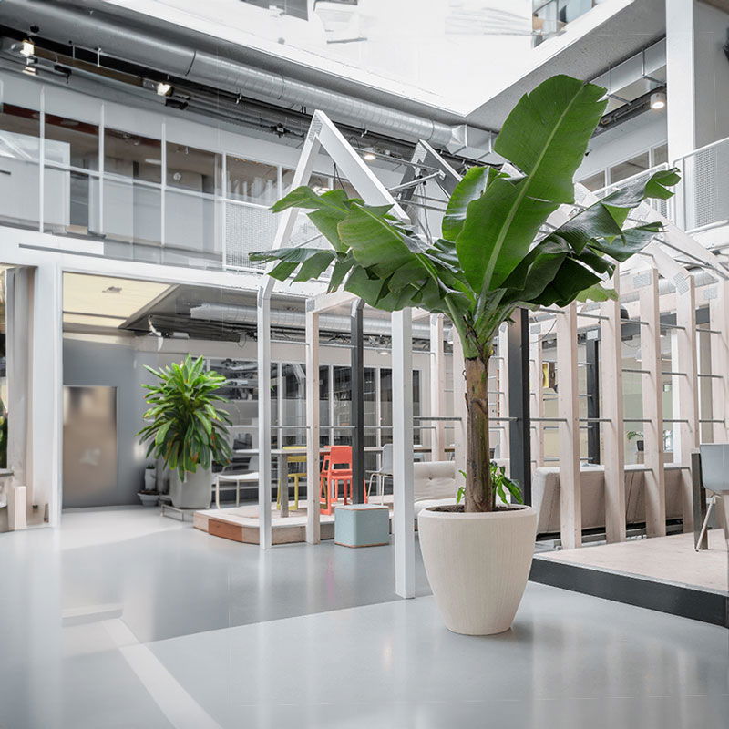 NICAA roomwitte bloempot plantenpot voor binnen 40cm