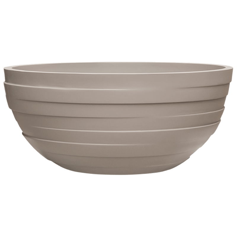 DOLIUM XL bloembak plantenbak schaal beige grijs 100cm breed